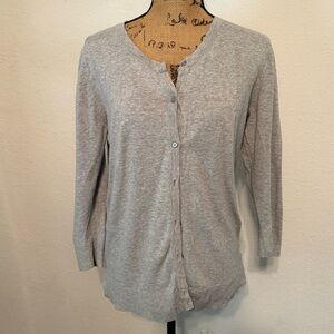Merona Gray Cardigan lightweight Sweater Medium